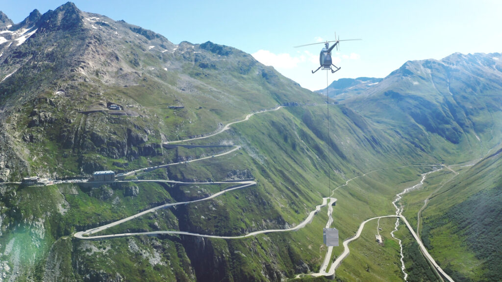 Helicopter drone solves the problem of logistics in mountainous regions